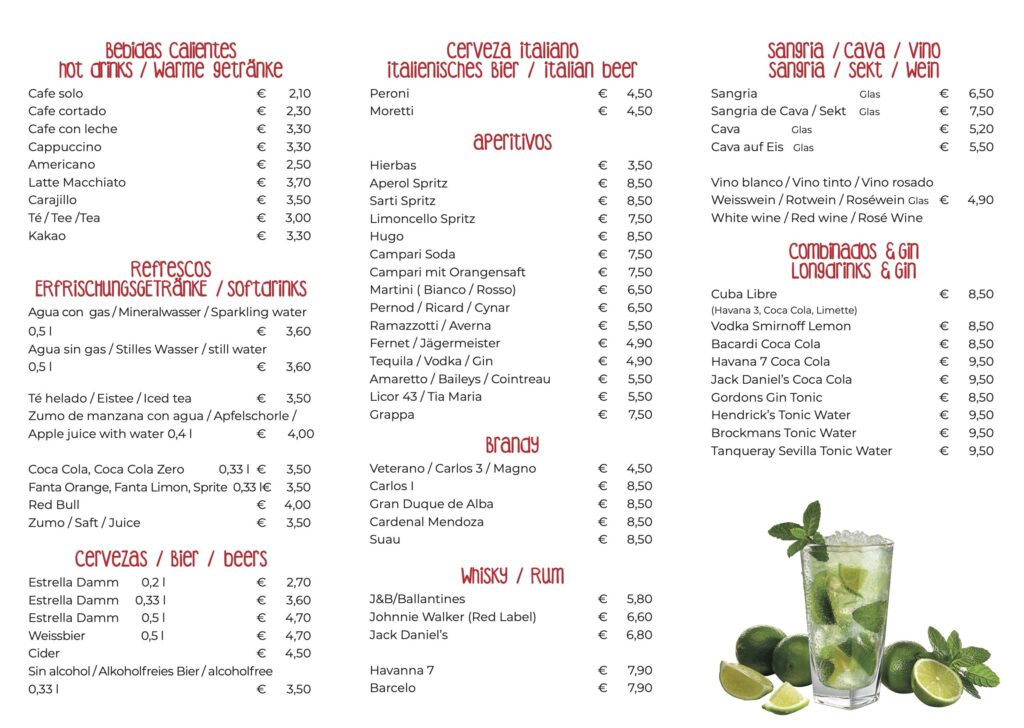Bebidas Pizza y Mas Pagina 2