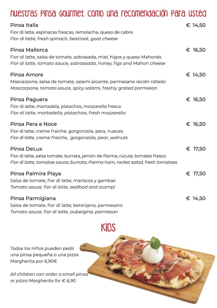 Menu Pizza y Mas pagina 5